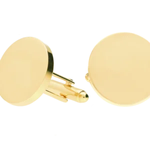Brass with Gold Cufflinks (Round)