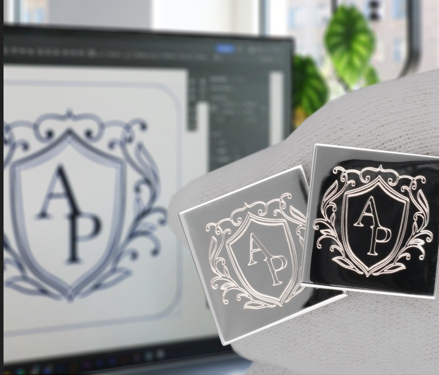 Silver Cufflinks with Logo